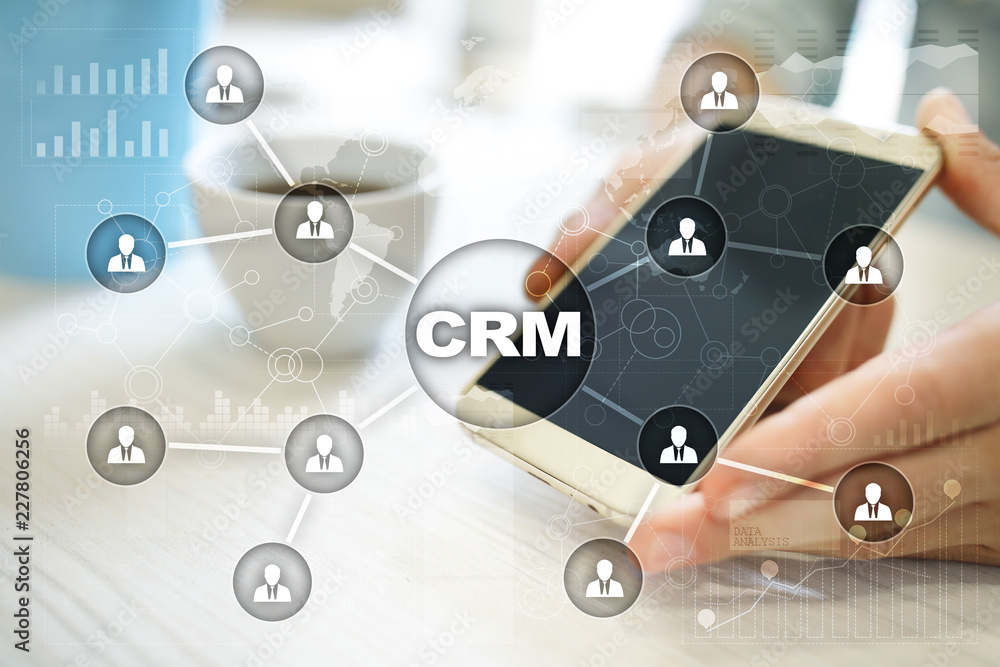 Fototapeta premium CRM. Customer relationship management concept. Customer service and relationship.