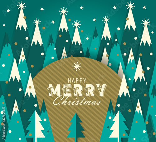 Happy Merry Christmas Vector Design