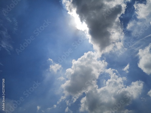 The Sun on Cloudy Sky