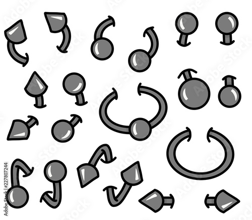 piercings set