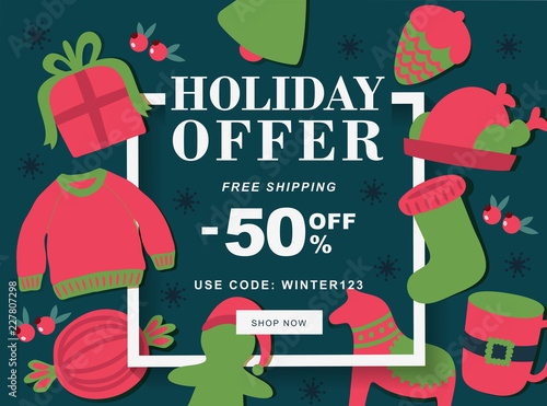 Merry Christmas Sale Vector