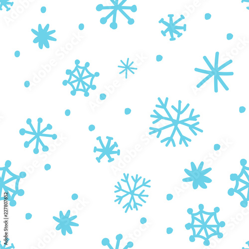 Snowflake  seamless repeat pattern