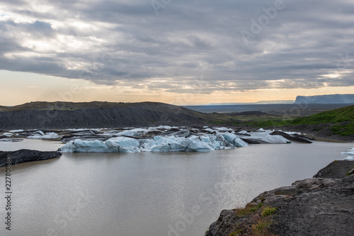 Svinafellsjokull Glacier Lagoon in South Iceland