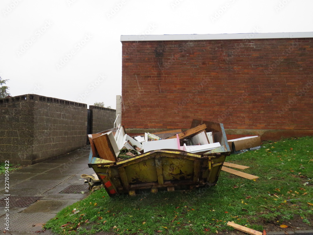 metal skip full of hose clearance rubbish metal skip full of hose clearance rubbish
