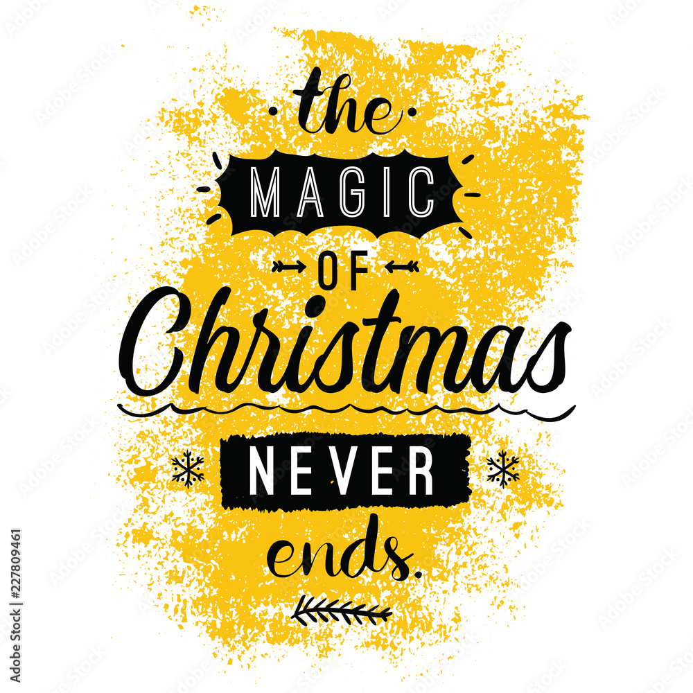 Obraz premium Merry Christmas typography.