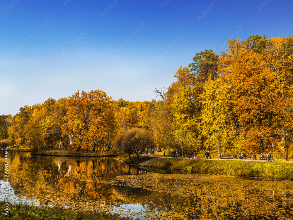 Autumn Park in Tsaritsyno Museum-reserve, Moscow, Russia Autumn Park in Tsaritsyno Museum-reserve, Moscow, Russia