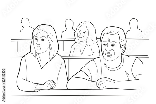 Students in the audience at a lecture do not understand
