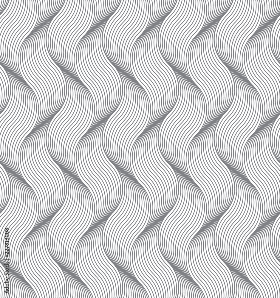 Seamless pattern with geometric waves