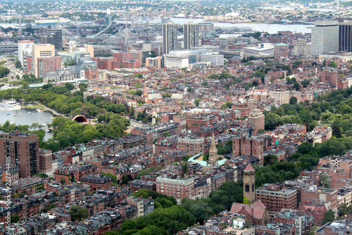 Boston, Massachusetts, USA city skyline aerial panorama view with urban buildings midtown © JEROME LABOUYRIE