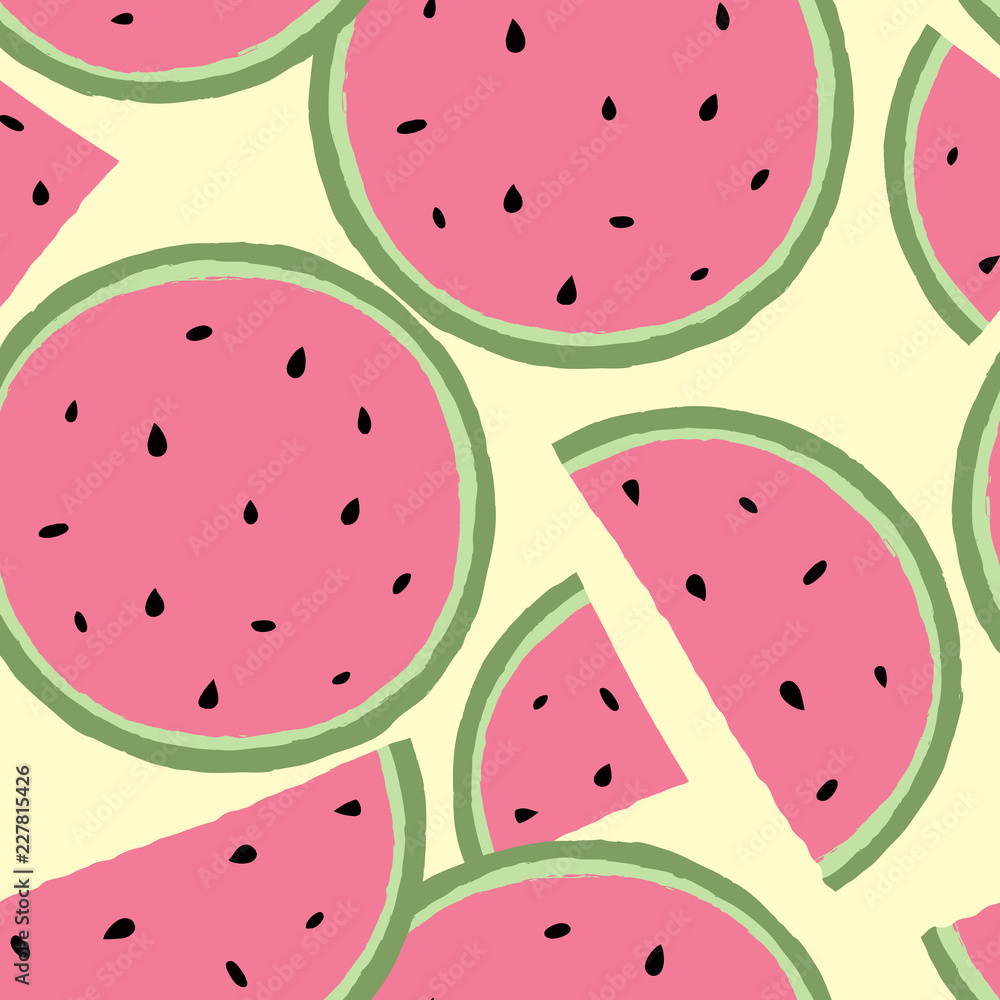 vector pattern of red watermelon slices vector pattern of red watermelon slices