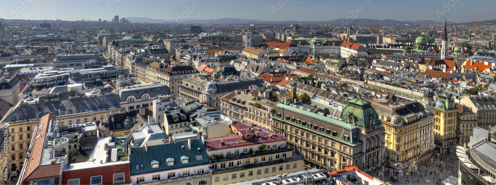 Blick vom Stephansdom über das südliche Wien