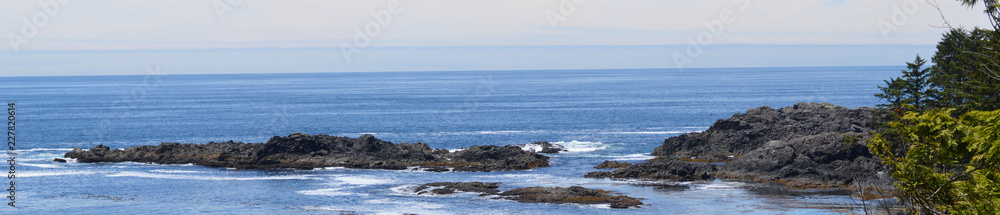 Panorama Ucluelet rocky coastline Panorama Ucluelet rocky coastline