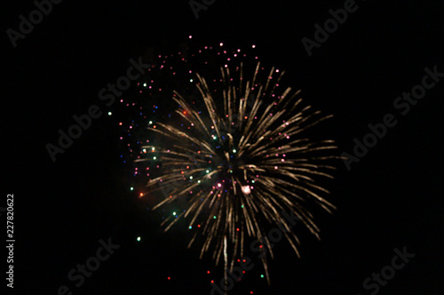 colorful fireworks with bokeh