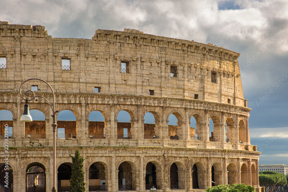 The Colosseum in the center of Rome, Italy The Colosseum in the center of Rome, Italy