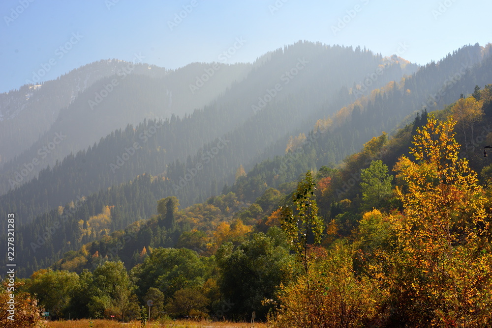 Mountain landscape in Almaty, Big Lake Mountain landscape in Almaty, Big Lake