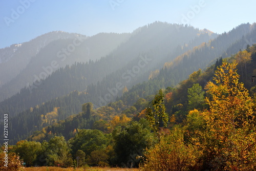 Mountain landscape in Almaty  Big Lake