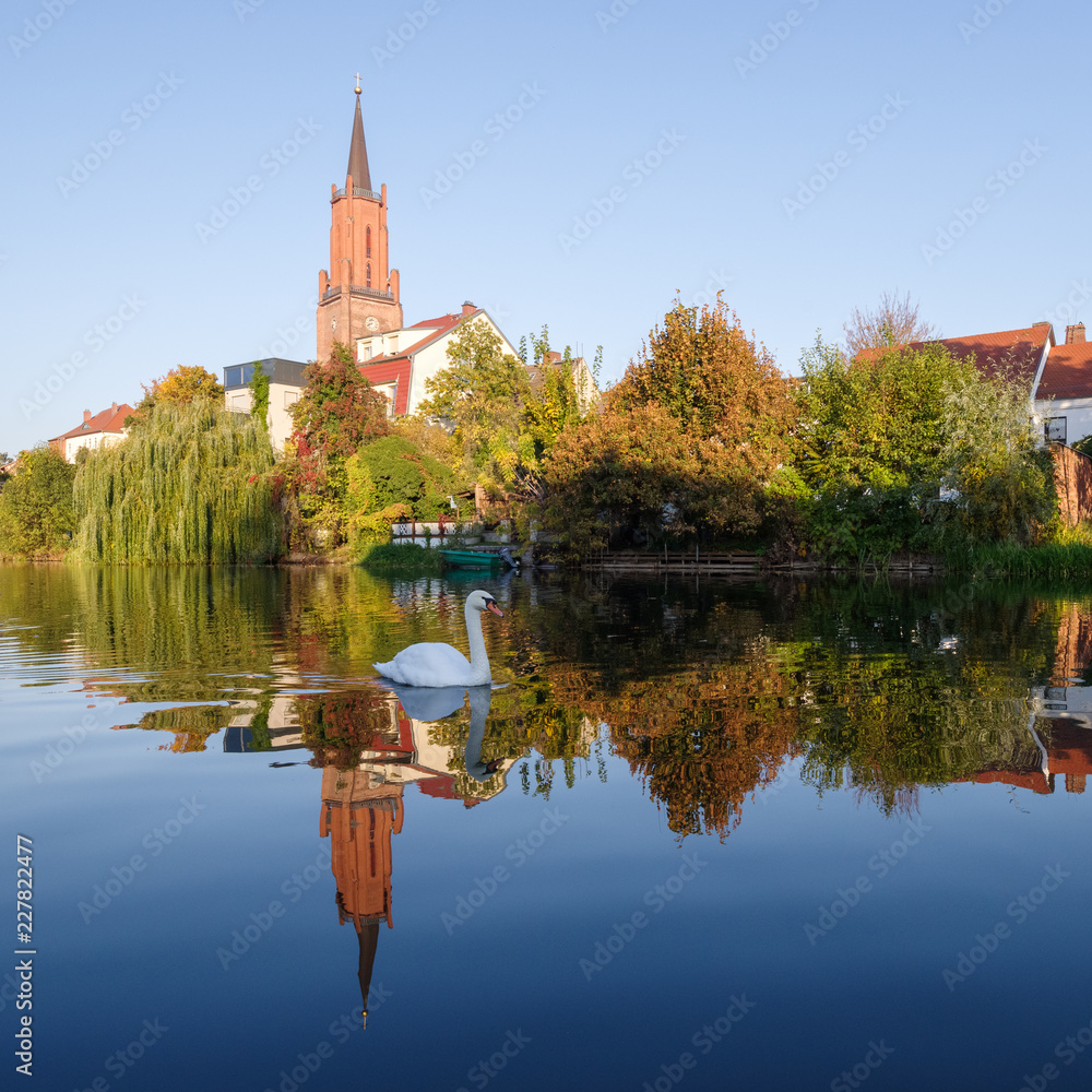 Sankt-Marien-Andreas-Kirche im alten Hafen der Stadt Rathenow im Havelland Sankt-Marien-Andreas-Kirche im alten Hafen der Stadt Rathenow im Havelland