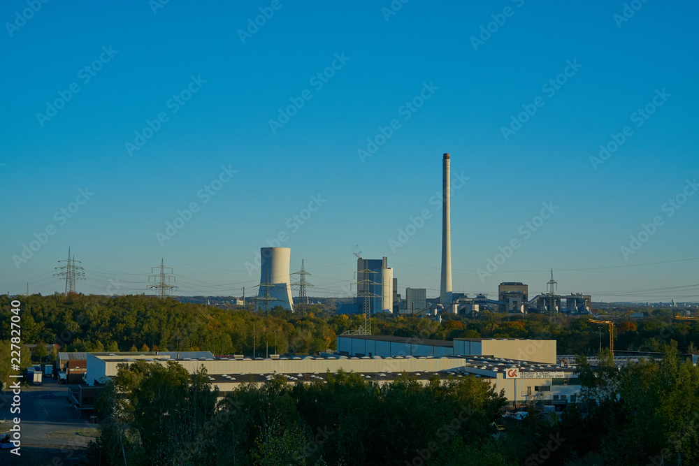 Steinkohlekraftwerk Steag Herne im Abendlicht