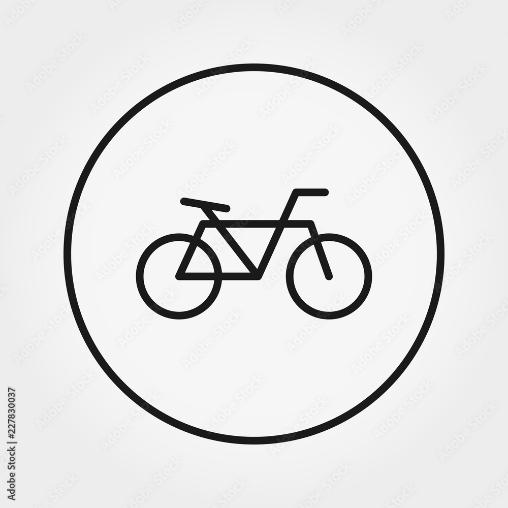 Bicycle. Universal Icon. Vector. Editable Thin line. Bicycle. Universal Icon. Vector. Editable Thin line.
