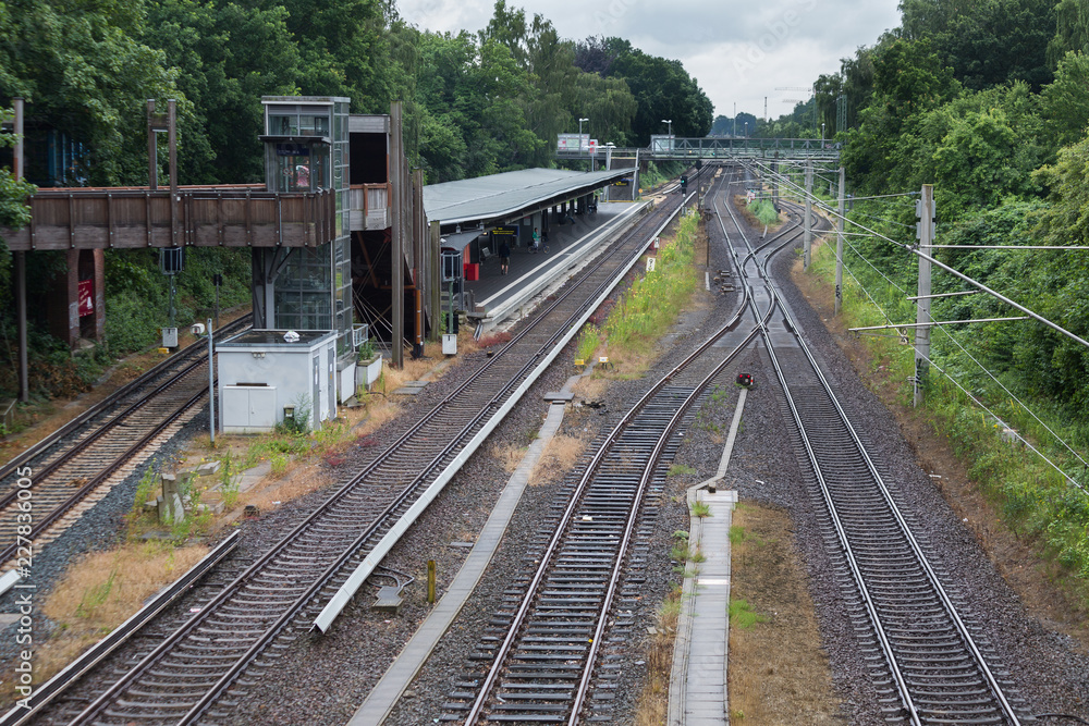Naklejka premium Stacja kolejowa w Hamburgu, Niemcy