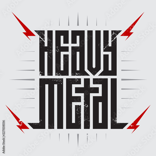 Heavy metal - brutal font for labels, headlines, music posters or t-shirt print.