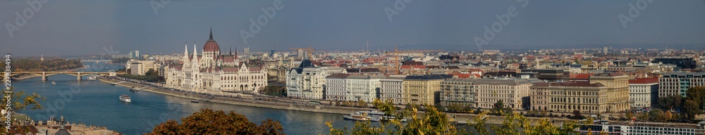 A panorama over Budapest city, capital of Hungary