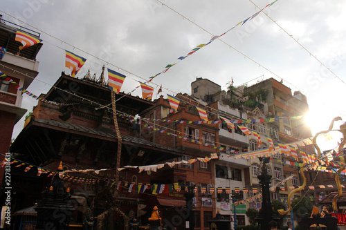 Enjoying a quite moment at one stupa close to the bustling Patan Durbar Square © leodaphne