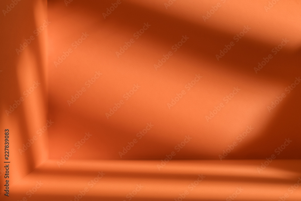 Orange room with artistic shadow