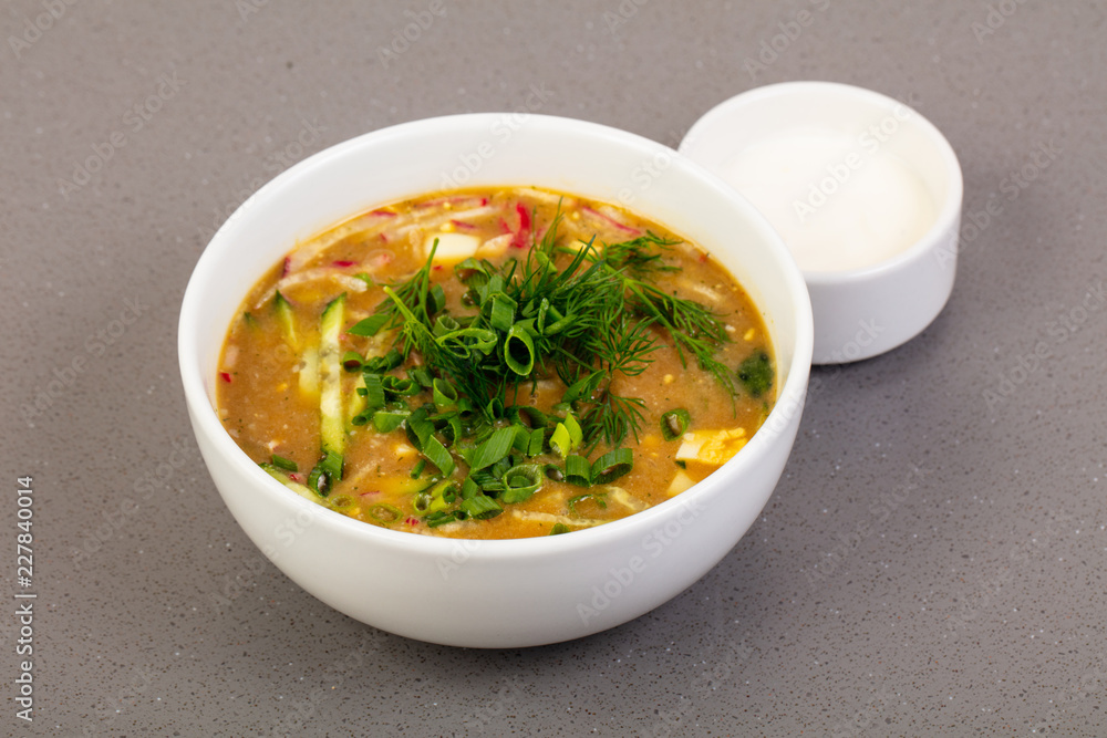 Okroshka with kvas Okroshka with kvas