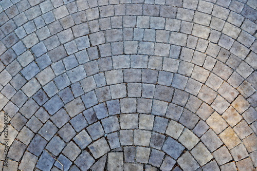 The texture of the pavement of concrete tiles