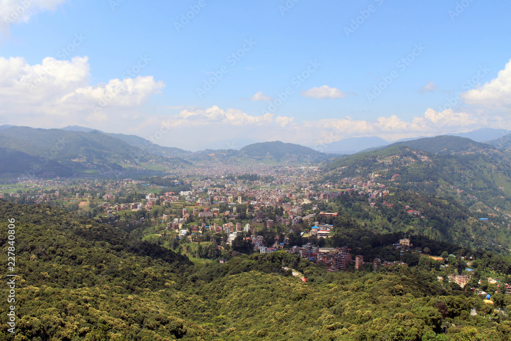 The view of Kathmandu Valley as seen from Dhulikhel after a short hike