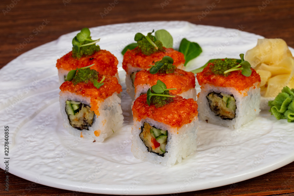 Japanese salmon roll