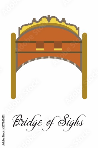 the illustration with landmark the bridge of sights