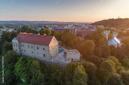 Kings castle in Sanok aerial view photo