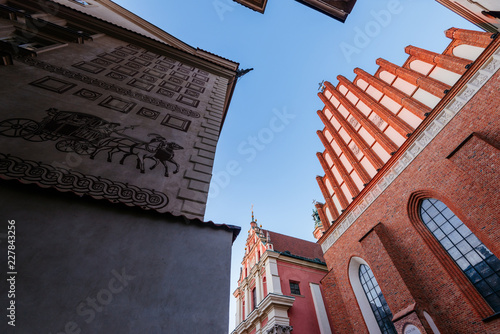  Warsaw old town. St. John`s Archcathedral and Shrine of Our Lady of Grace the Patron of Warsaw. photo