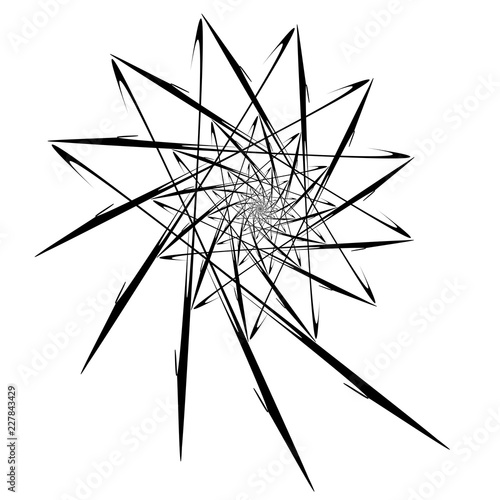 Abstract geometric pattern in the form of a spiral. Modern background in the form of a spider web