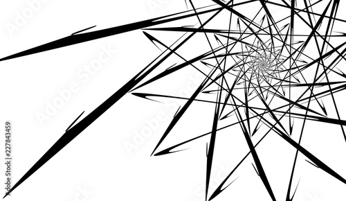 Abstract geometric pattern in the form of a spiral. Modern background in the form of a spider web