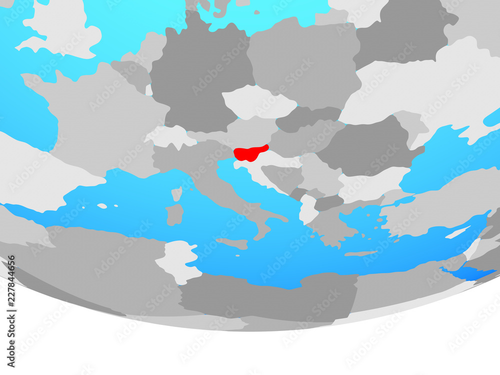 Fototapeta premium Slovenia on simple political globe.