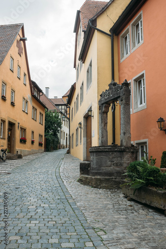 Rothenburg ob der Tauber  Germany 25 June 2018  Old Town of Rothenburg ob der Tauber  Germany