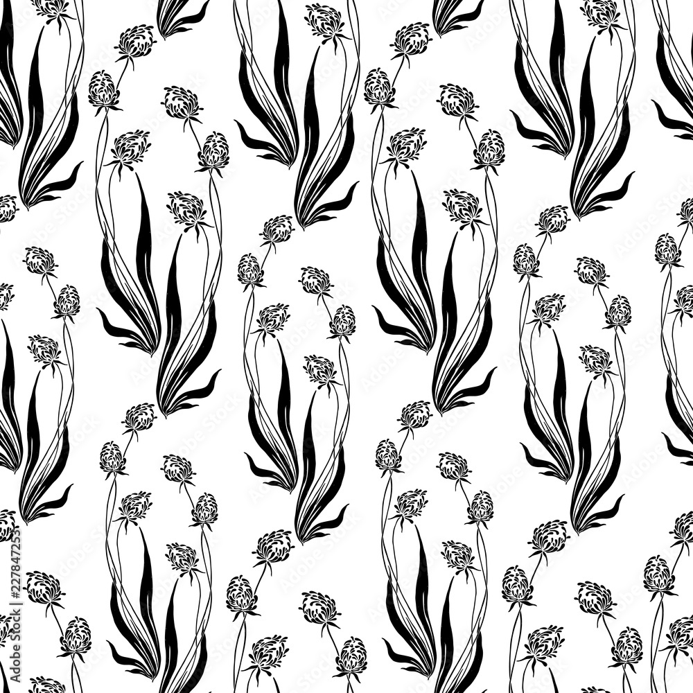 Seamless background of decorative clover Seamless background of decorative clover