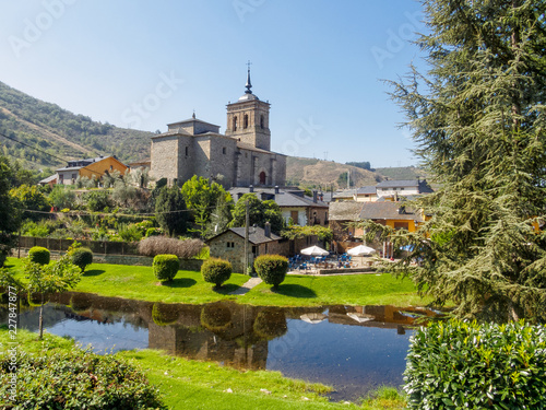 Church of San Nicolas de Bari on the banks of the Meurelo River - Molinaseca, Castile and Leon, Spain photo