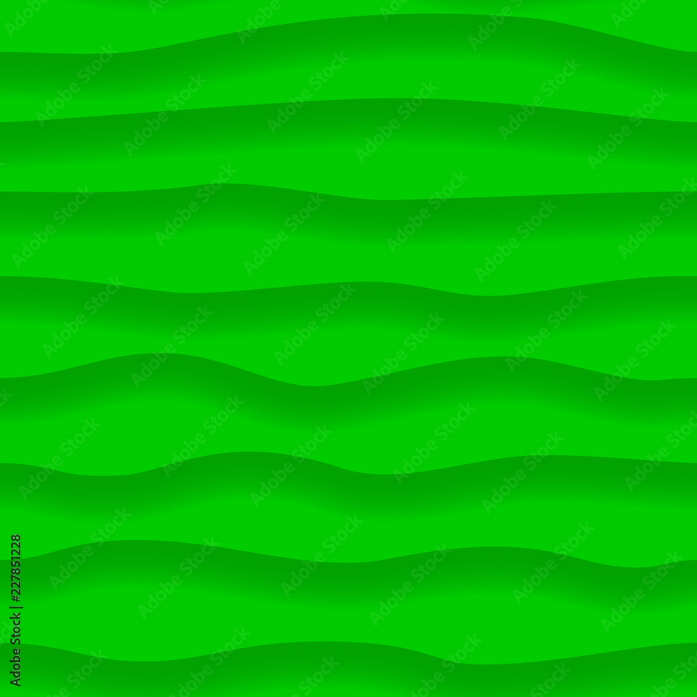 Abstract seamless pattern of wavy lines with shadows in green colors Abstract seamless pattern of wavy lines with shadows in green colors