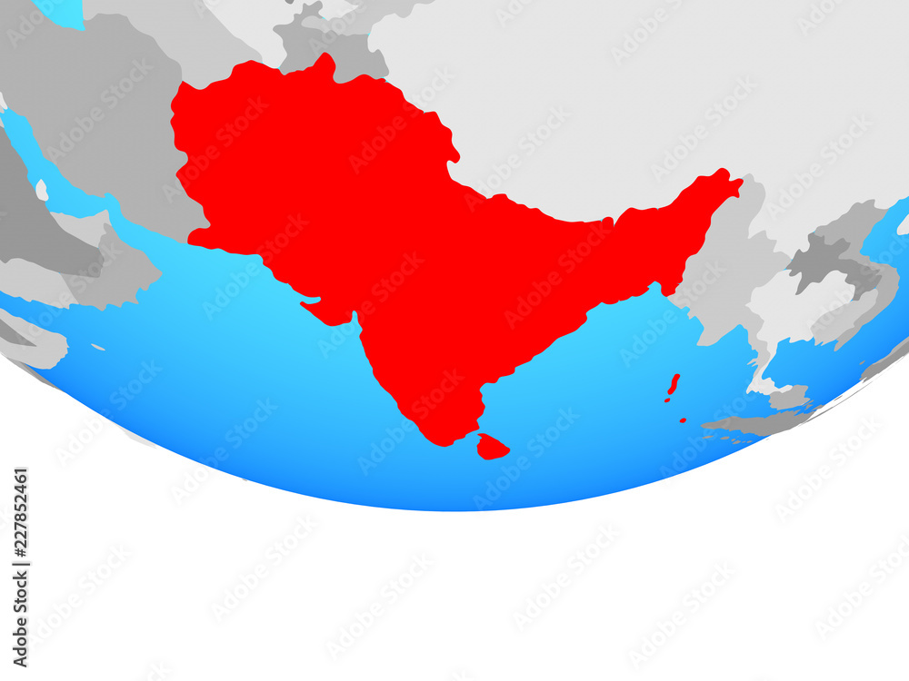 Fototapeta premium SAARC memeber states on simple political globe.