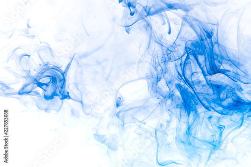 Blue smoke on white background © yauhenka