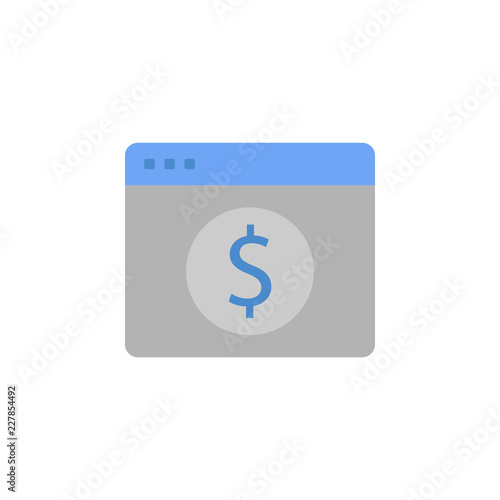 Browser, dollar, ecommerce, money, online payment two color blue and gray icon