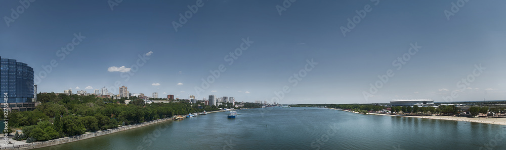 Panoramic view of the don river from Voroshilovsky bridge