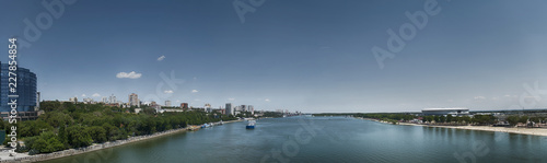 Panoramic view of the don river from Voroshilovsky bridge