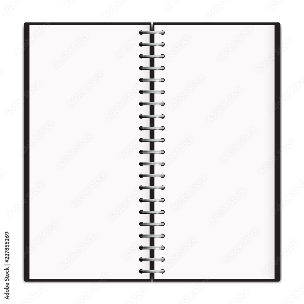 Vertical Spring Notepad Mockup Isolated Vertical Spring Notepad Mockup Isolated