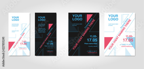 Leaflet Flyer Design Template British Flag A5 Set