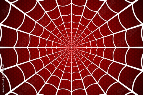 Fototapeta Spider web. Cobweb on Red background. Vector illustration